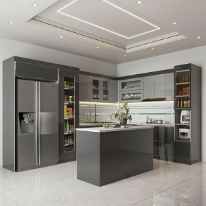 Tủ Bếp Nhôm Cánh Kính TBN01