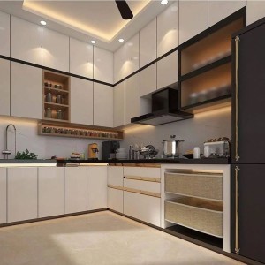 Tủ Bếp Nhôm Cánh Kính TBN03
