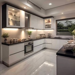 Tủ Bếp Nhôm Cánh Kính TBN05