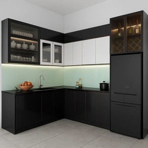 Tủ Bếp Nhôm Cánh Kính TBN06