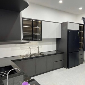 Tủ Bếp Inox Cánh Kính TBI01