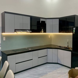 Tủ Bếp Inox Cánh Kính TBI02
